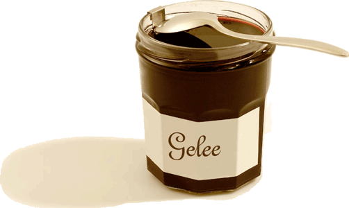 Marmeladenglas mit Löffel