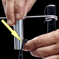 step 2: slide through groove